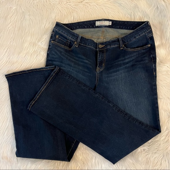 Torrid Womens Slim Boot Jeans Plus Size 20XT Dark Wash Tall Fit